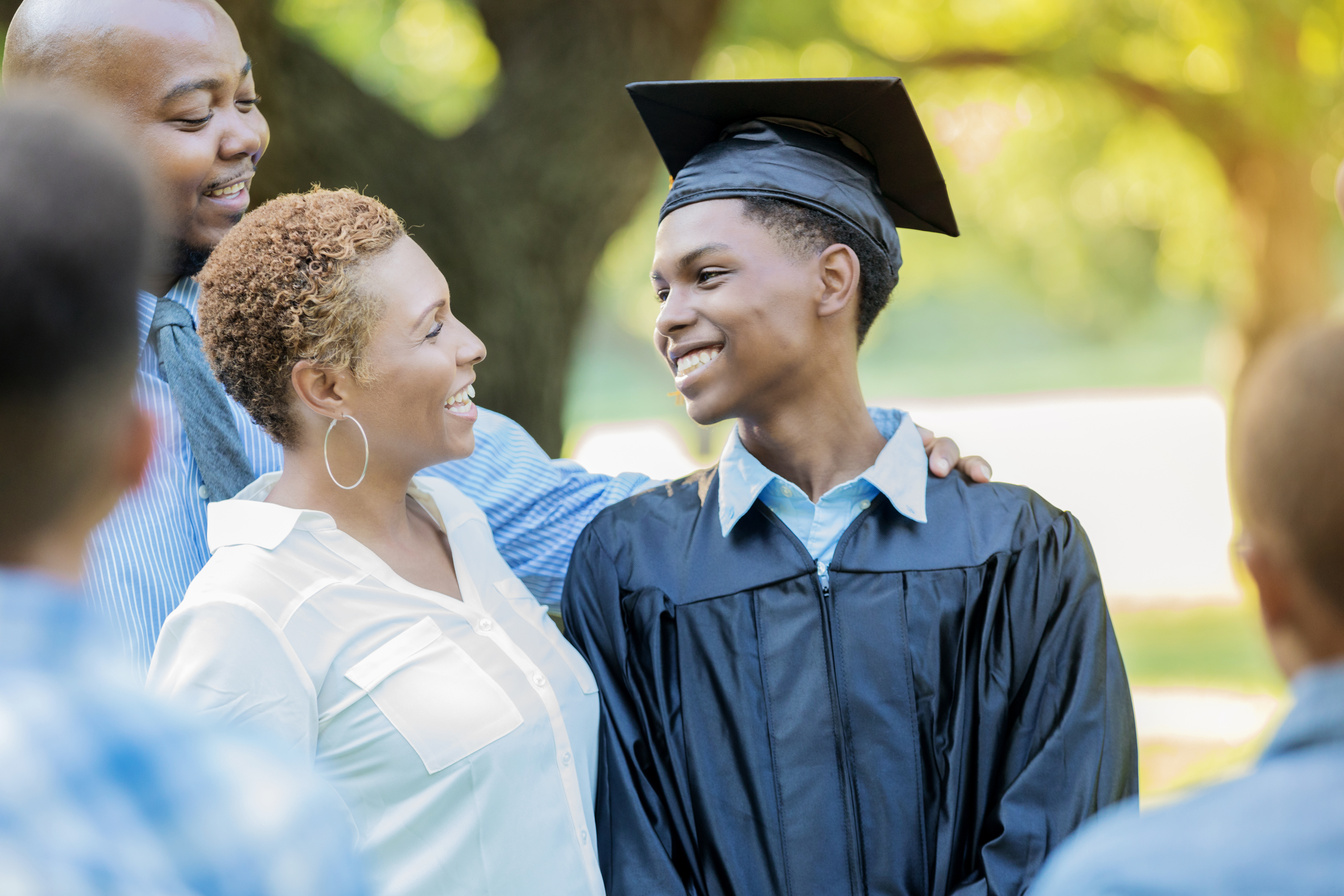 Proud high school graduate